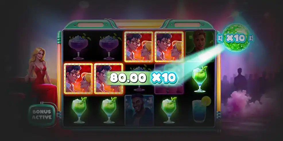 Winning Combination Highlighted with x10 Multiplier